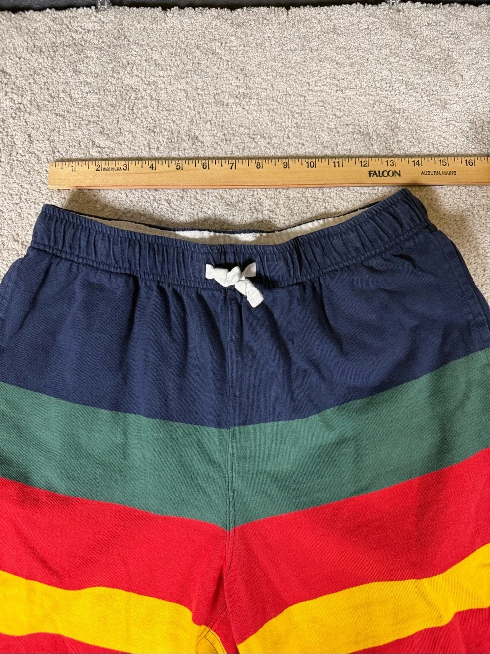 J Crew Multi-colored Striped Colorblock Sweat Shorts Men’s Size Small